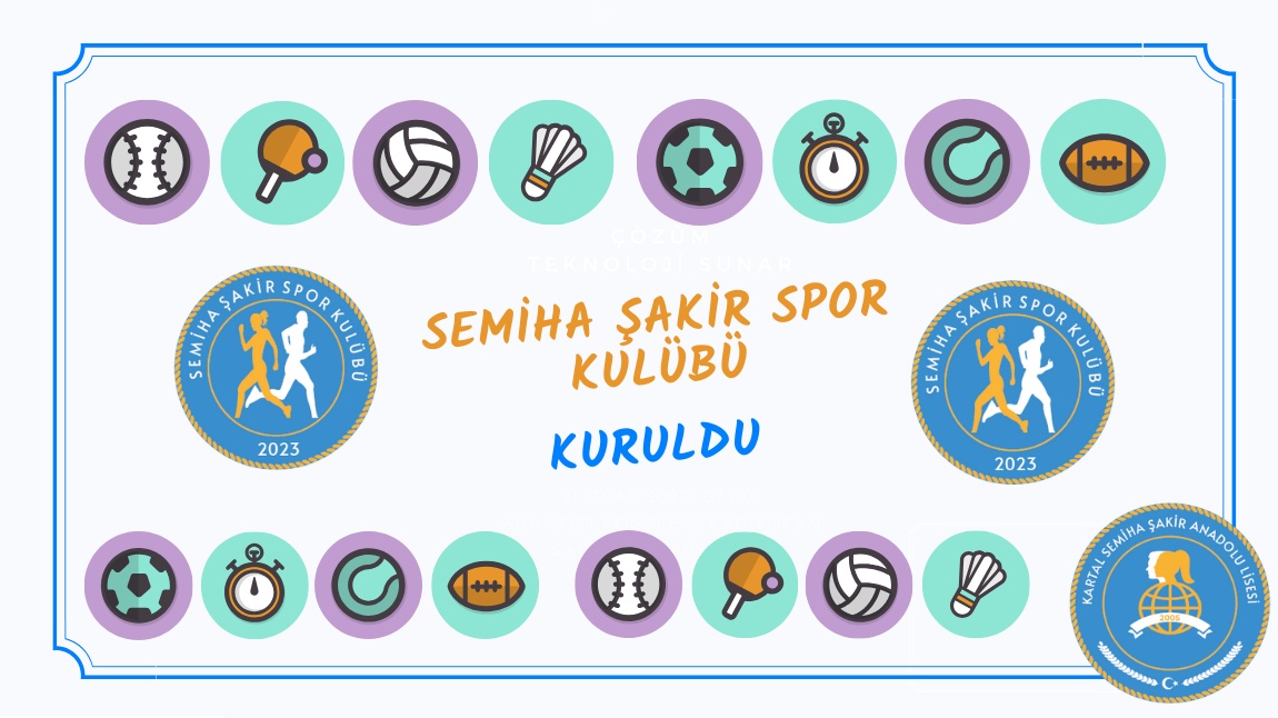 Semiha Şakir Anadolu Lisesi Spor Kulübü Kuruldu.